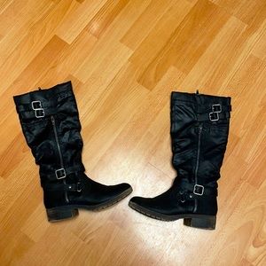 Black Boots knee high cute combat